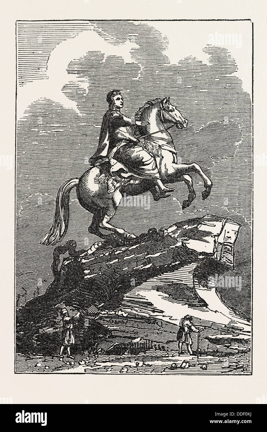 STATUE DE PIERRE LE GRAND EN RUSSIE Banque D'Images