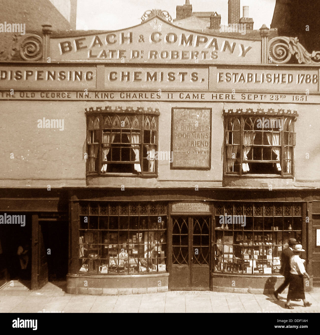 Bridport vieux George Inn début des années 1900 Banque D'Images