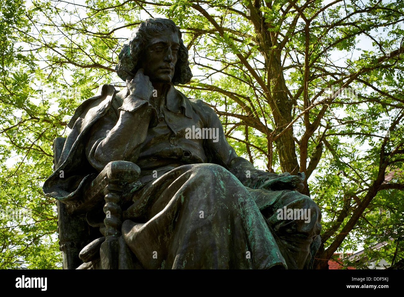 Statue de Spinoza, La Haye, Pays-Bas Banque D'Images