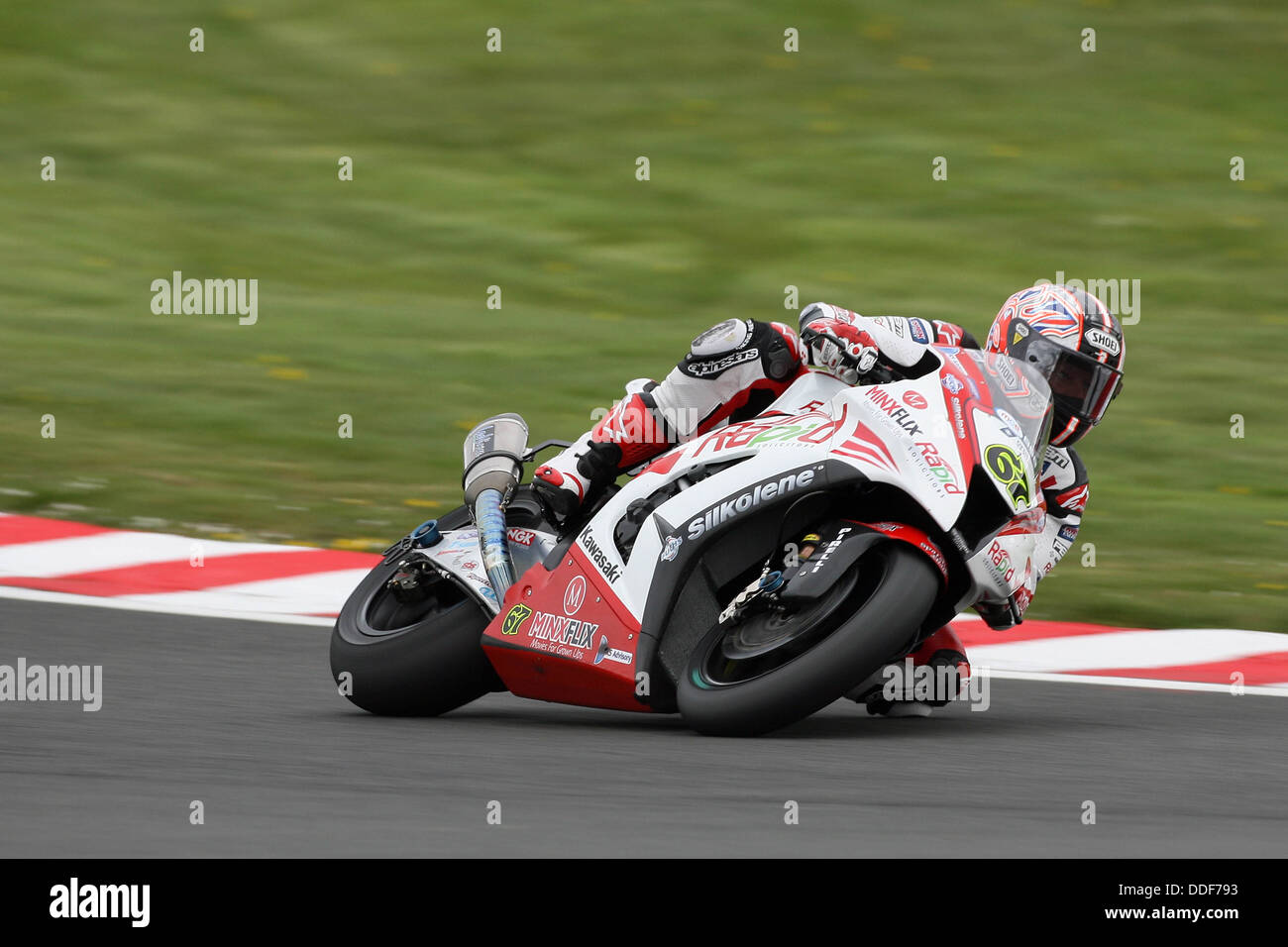 (Shane Shakey) Byrne, Kawasaki, Oulton Park, 2013 British Superbike Championship Banque D'Images