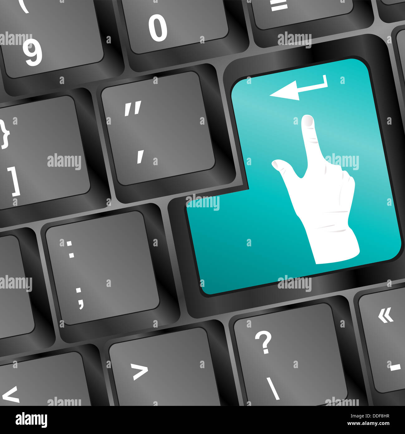 Les gens sur la touche du clavier de l'ordinateur Banque D'Images