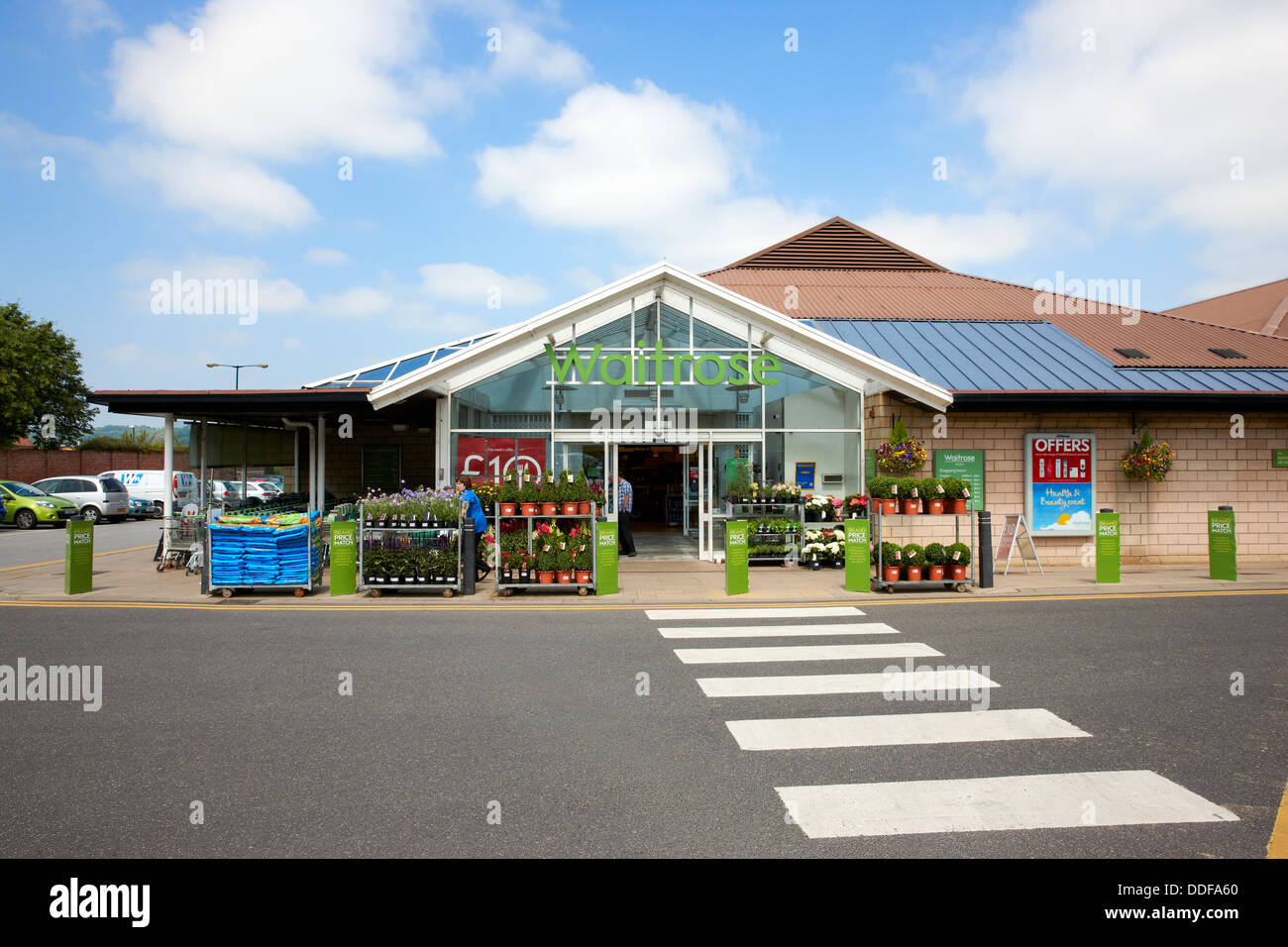 Supermarché Waitrose, Otley, West Yorkshire UK Banque D'Images
