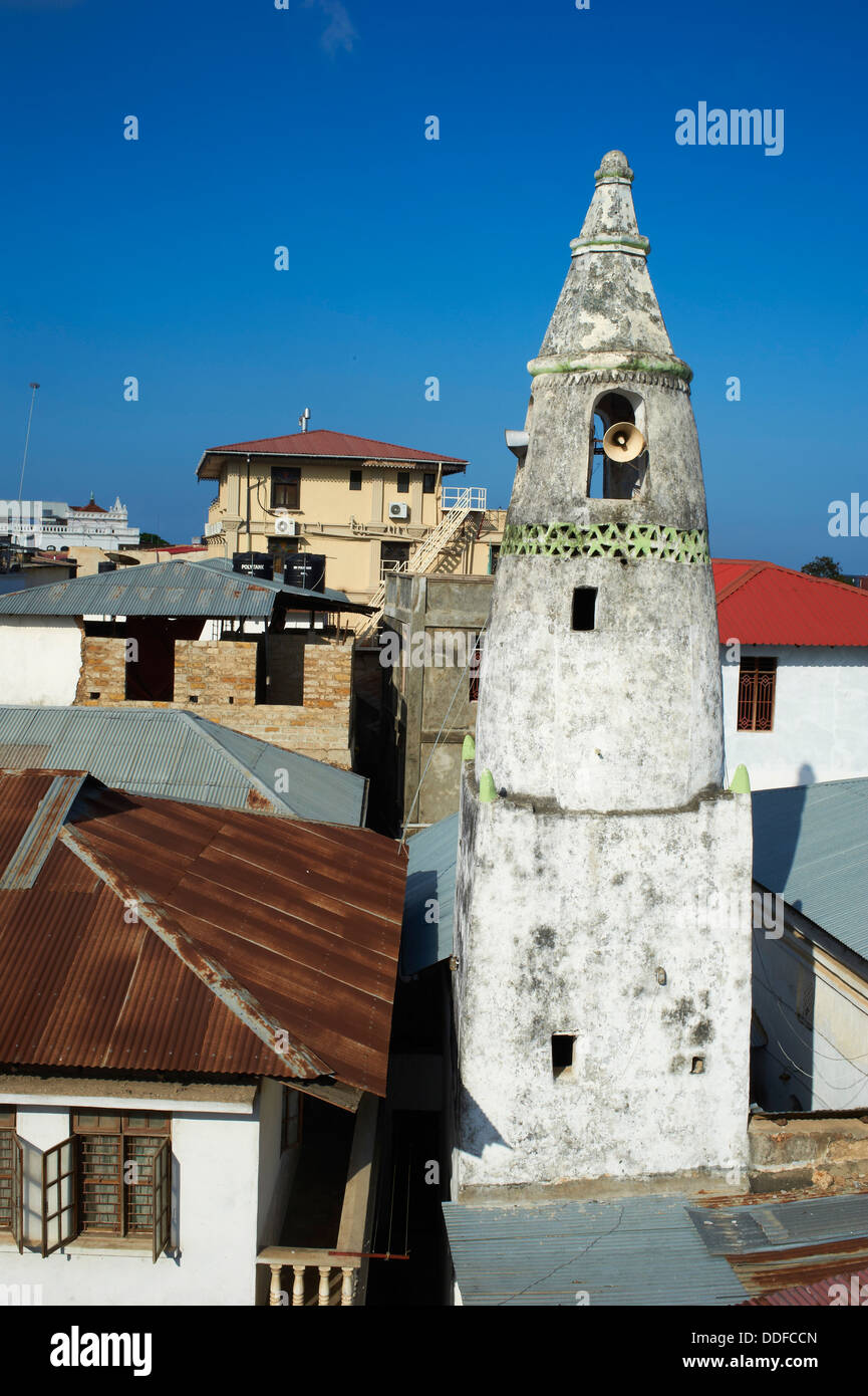 La Tanzanie, Zanzibar, Unguja, Stone Town, unesco world heritage, vieux minar Banque D'Images