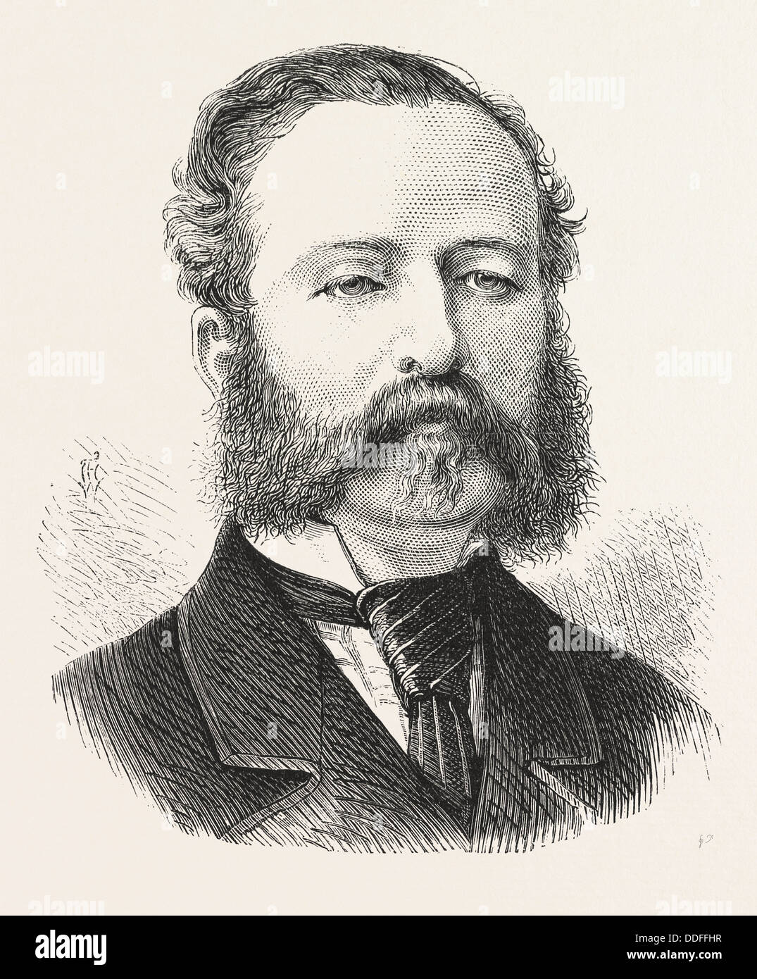 SIR HENRY DRUMMOND WOLFF, K.C.M.G., député de Christchurch, 1830, un diplomate et homme politique conservateur Banque D'Images