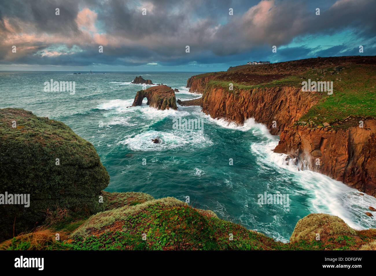 Enys Dodman, Lands End, Conrwall, UK Banque D'Images