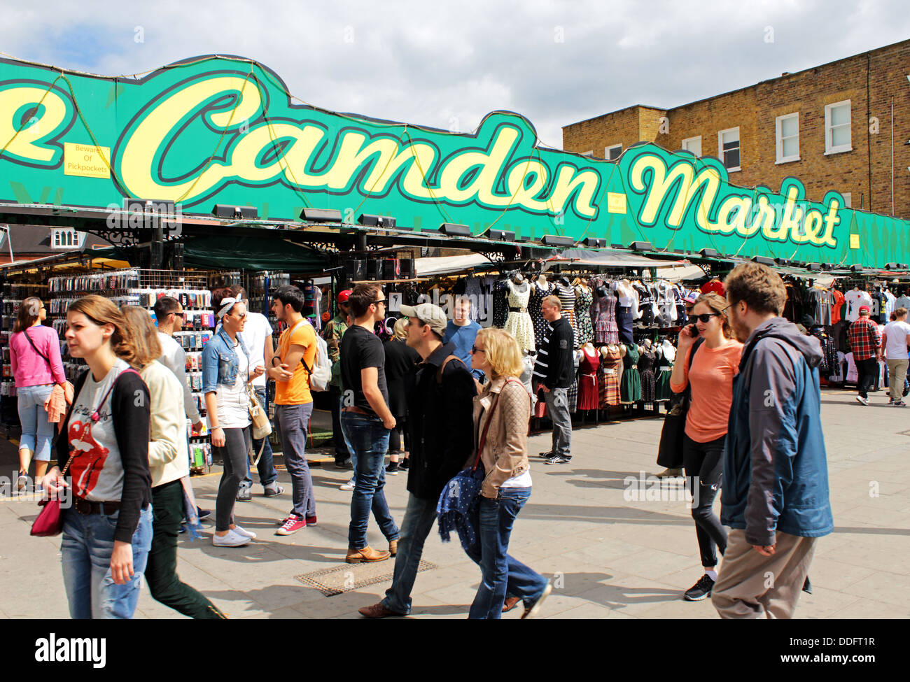 Le marché de Camden, Camden Town, Londres, Angleterre, Royaume-Uni Banque D'Images