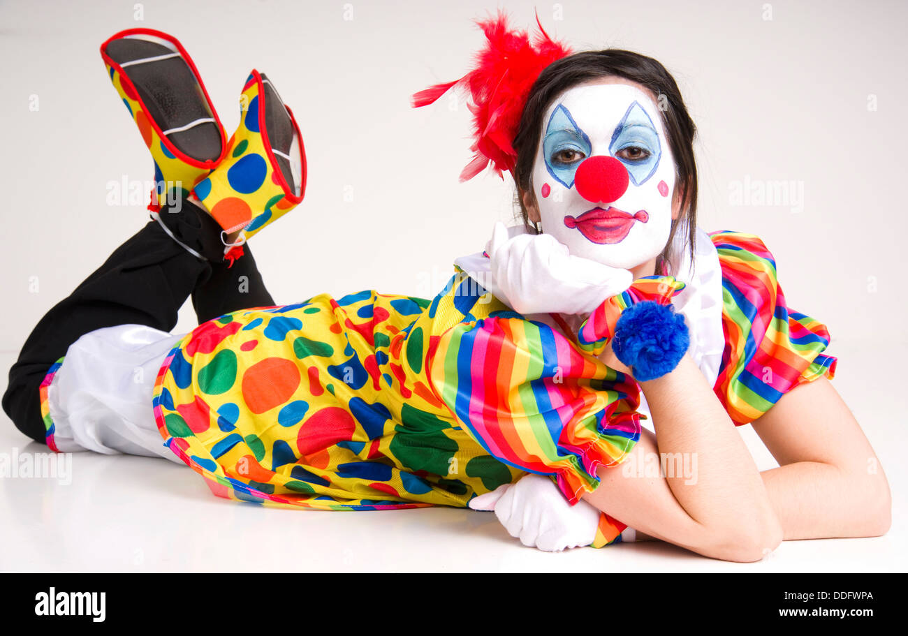 Pose de clown Banque D'Images