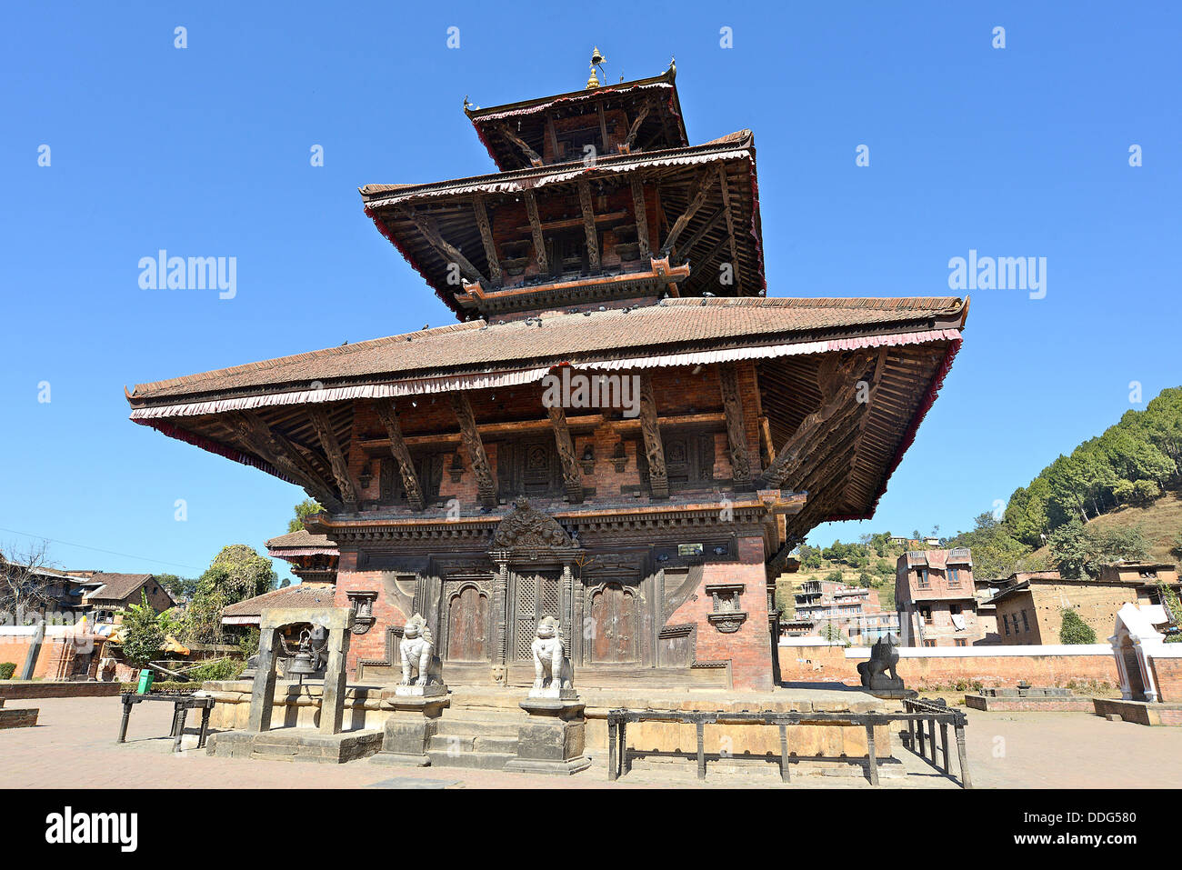 Indresvar Mahadev temple hindou Panauti Népal Banque D'Images