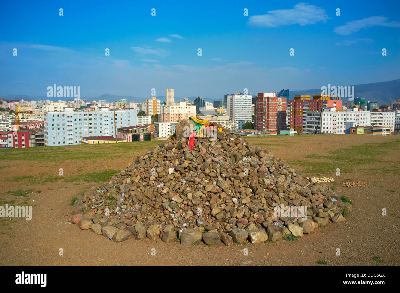 La Mongolie, Oulan-Bator, paysage urbain de Tasgany Ovoo Banque D'Images