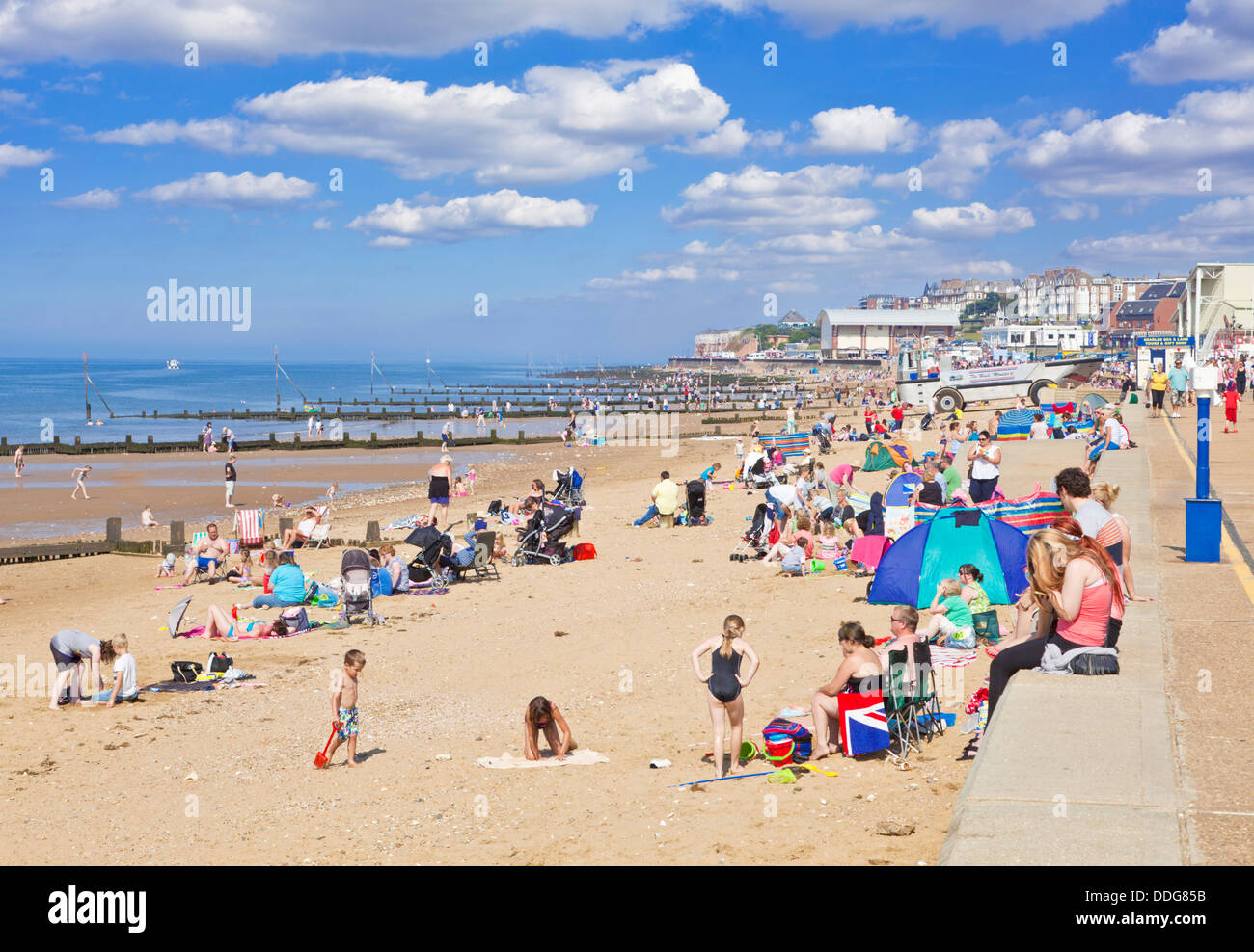 La ville de Hunstanton plage de Hunstanton North Norfolk ville côtière England UK GB EU Europe Banque D'Images