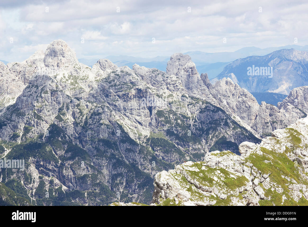 Alpes Juliennes à l'été, la Slovénie Banque D'Images