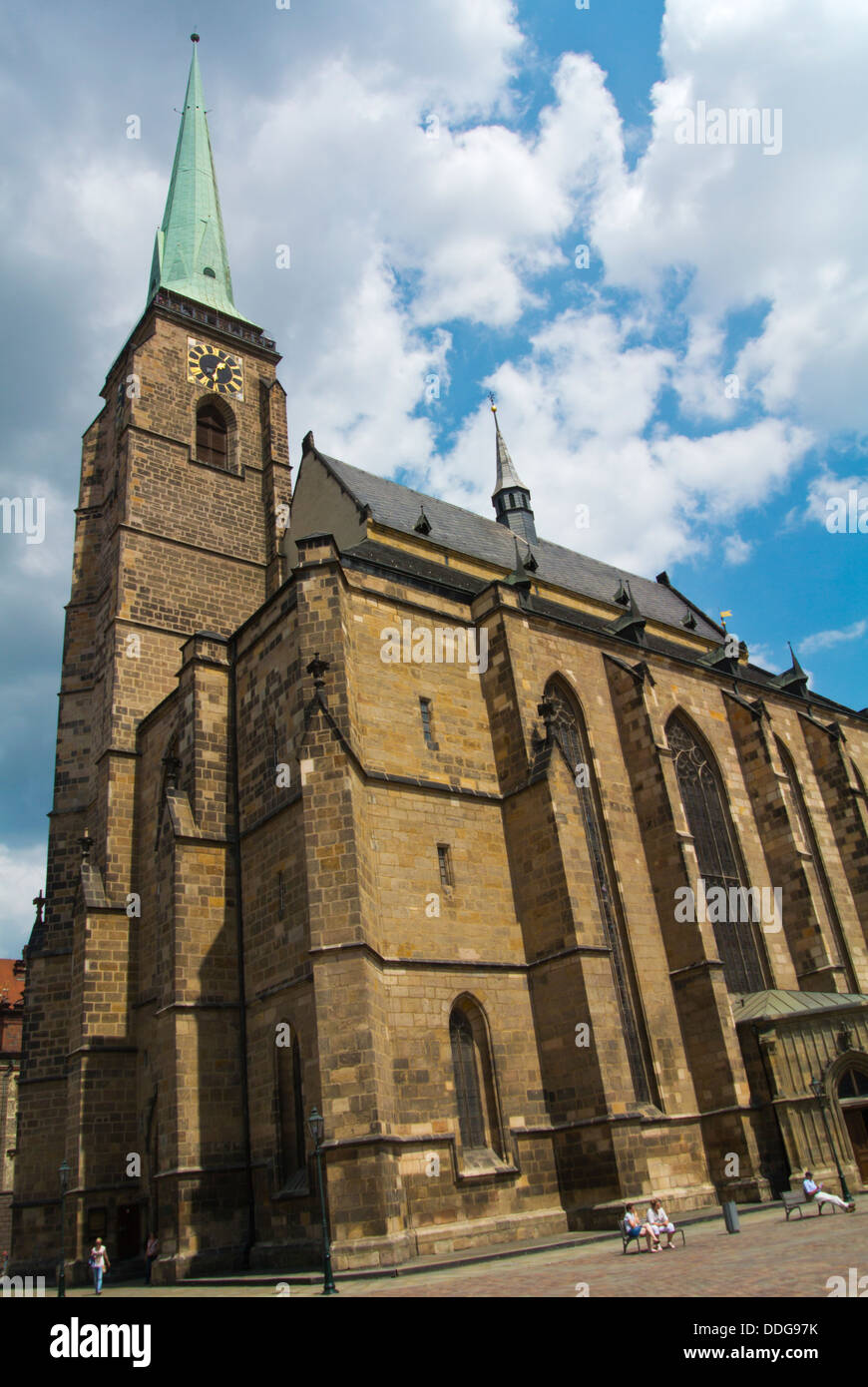 Cathédrale de St Bartholomew church, Namesti Republiky, Vnitrni Mesto, vieille ville, Plzen, République Tchèque Banque D'Images