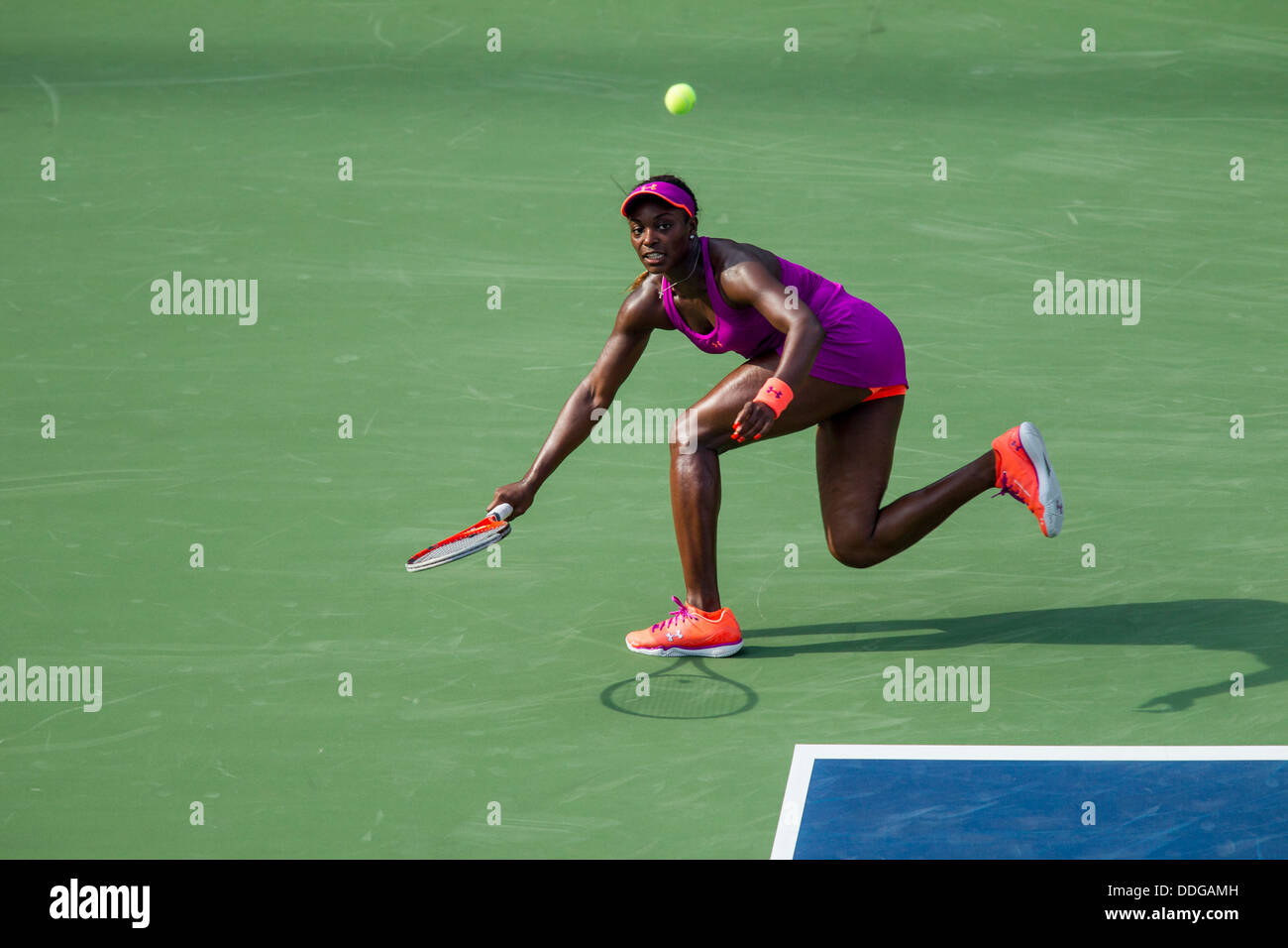 Sloane Stephens (USA) de la compétition à l'US Open 2013 Tennis Championships. Banque D'Images