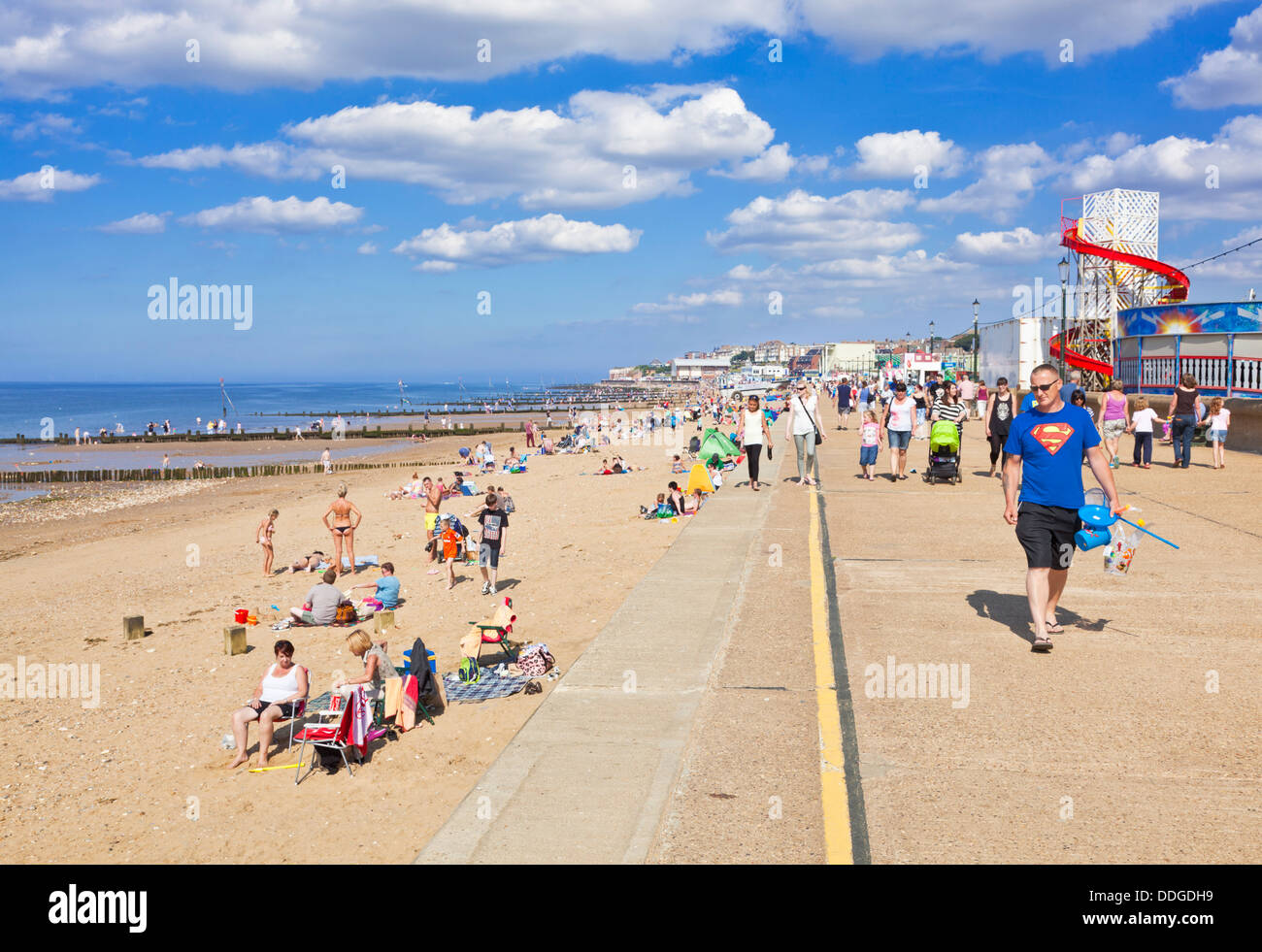 Plage de Hunstanton norfolk Hunstanton town North Norfolk ville côtière England UK GB EU Europe Banque D'Images