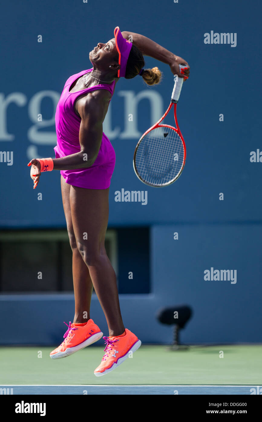 Sloane Stephens (USA) de la compétition à l'US Open 2013 Tennis Championships. Banque D'Images