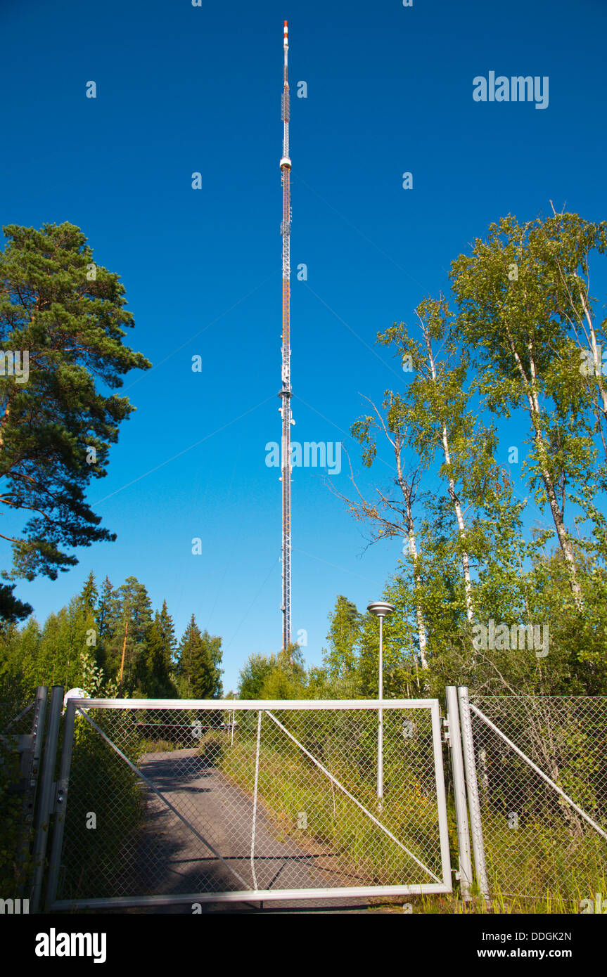 Eurajoen tvasema- ja radio le mât de télécommunication Eurajoki en Finlande occidentale, Europe Banque D'Images