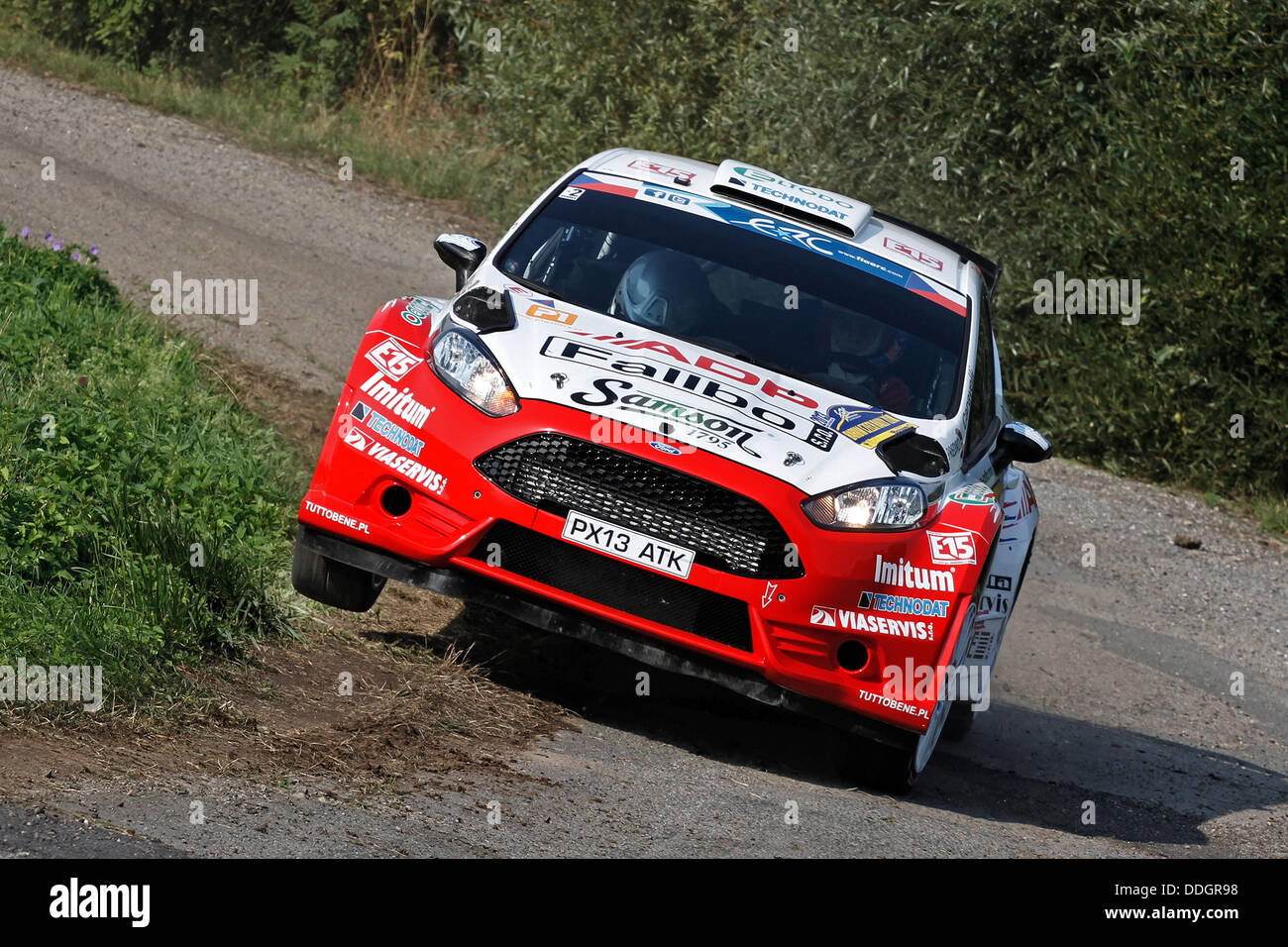 31.08.2013. Barum Czech Rally Championships, européenne. Kostka (CZE) - Ford Fiesta R5 Banque D'Images