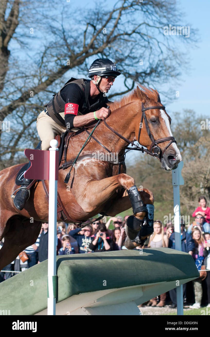 Andrew Nicholson sur Nereo, Cross Country day, Badminton Horse Trials 2013 Banque D'Images