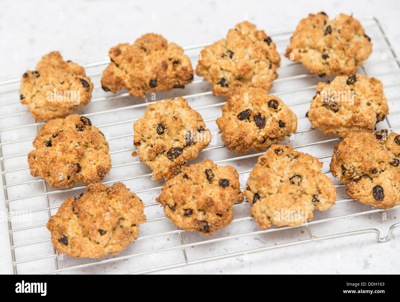 Rock Gateaux Faites Votre Choix Un The Traditionnel Anglais Petit Gateau De Fruit Faite Avec Les Courants Ou Les Raisins Secs Sur Grille De Refroidissement Photo Stock Alamy