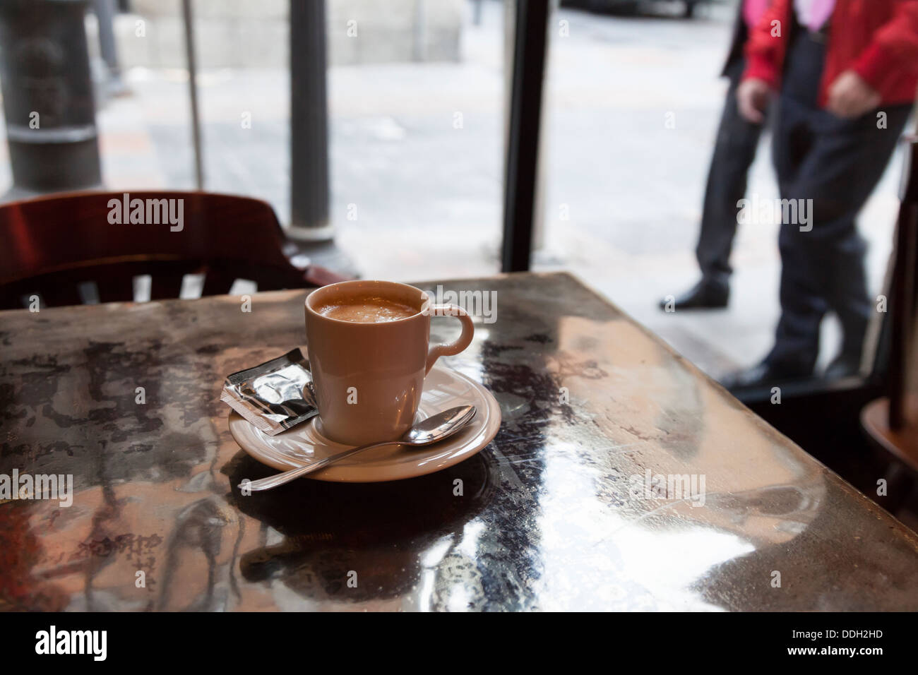 Cafe con leche à Miranda sur la Calle de las Huertas - Madrid, Communauté de Madrid, Espagne Banque D'Images