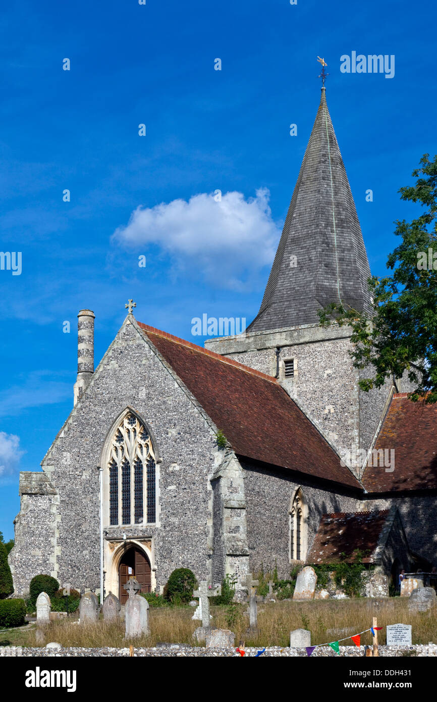 St Andrew's Church, 1 156 km de Village Green, Sussex, Angleterre Banque D'Images