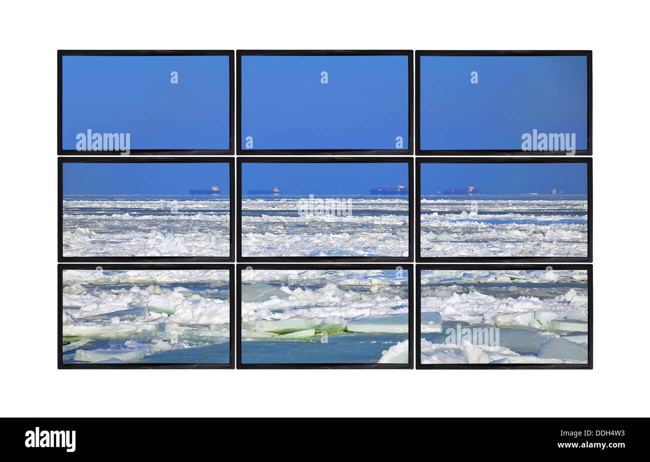 Pierce pris dans la glace Banque D'Images