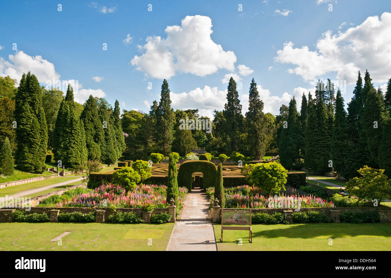 La Grande-Bretagne, l'Angleterre, Derbyshire, Chatsworth, jardin Banque D'Images