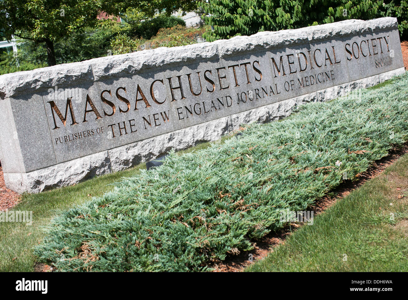 Le siège de la Massachusetts Medical Society, l'éditeur du New England Journal of Medicine. Banque D'Images