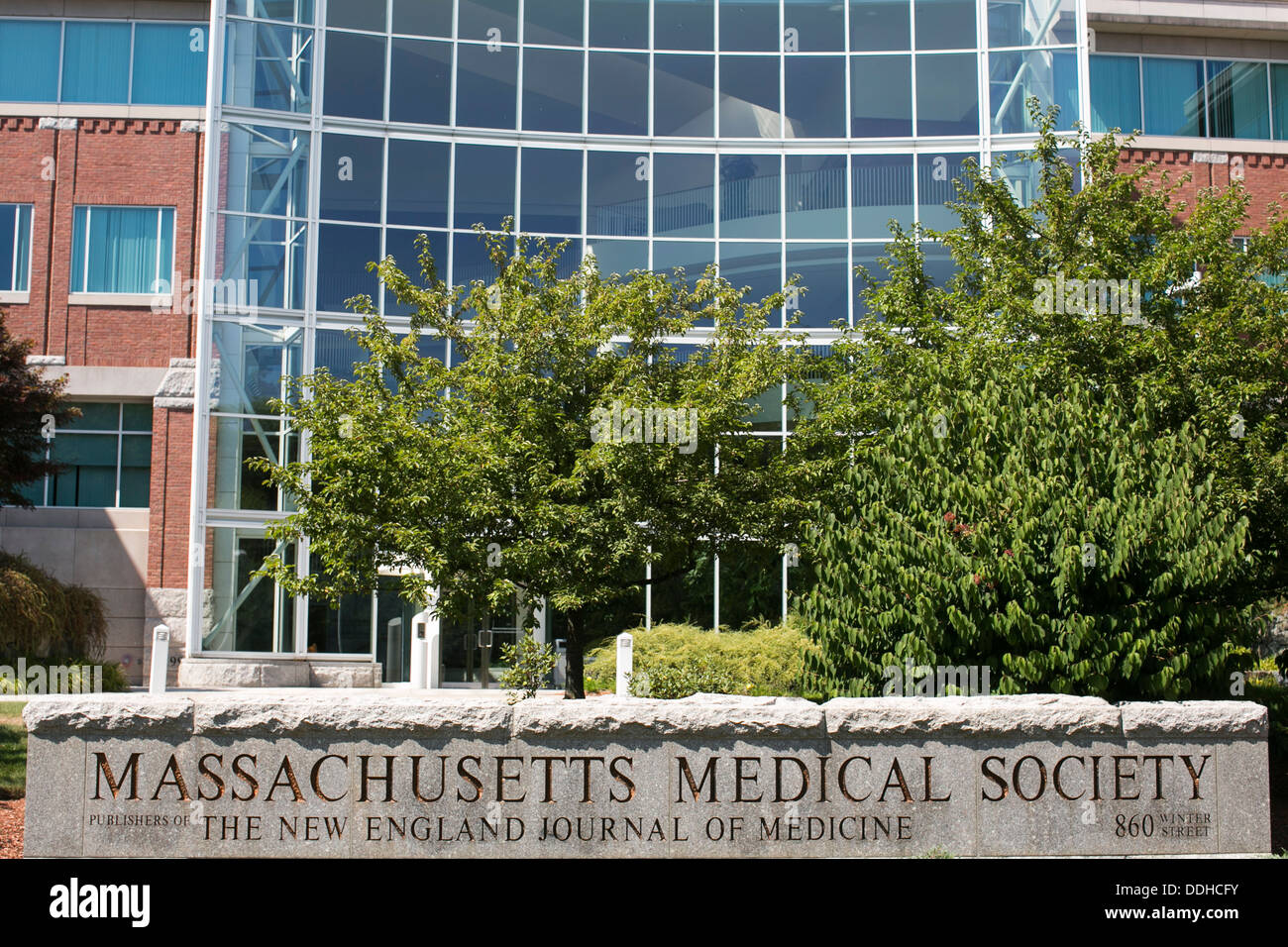 Le siège de la Massachusetts Medical Society, l'éditeur du New England Journal of Medicine. Banque D'Images
