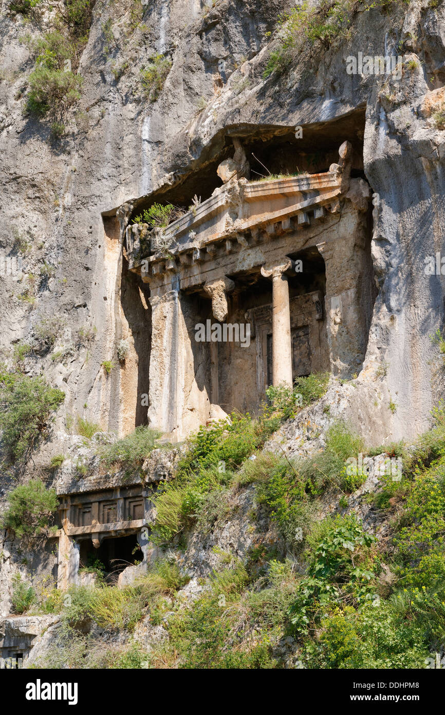 Lycian rock tombs Banque D'Images