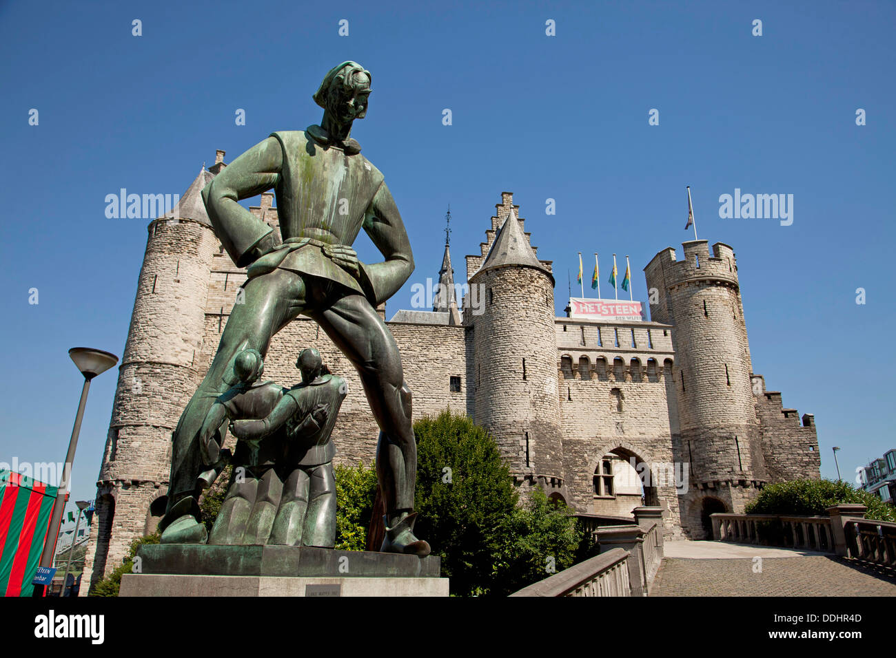 Château Het Steen à Anvers, Belgique, Europe Banque D'Images