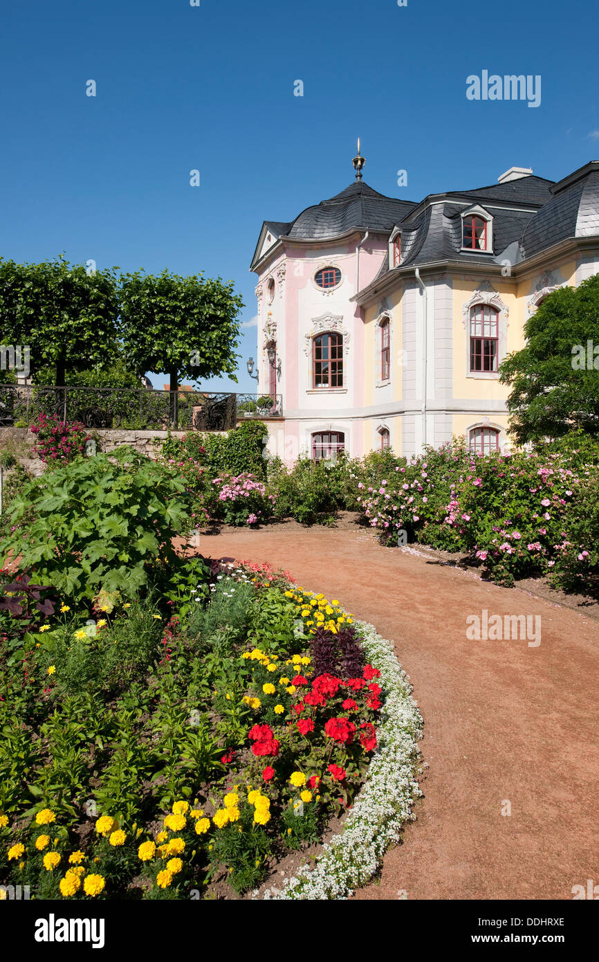Rokokoschloss château et jardins, châteaux Schloesser Dornburg Banque D'Images