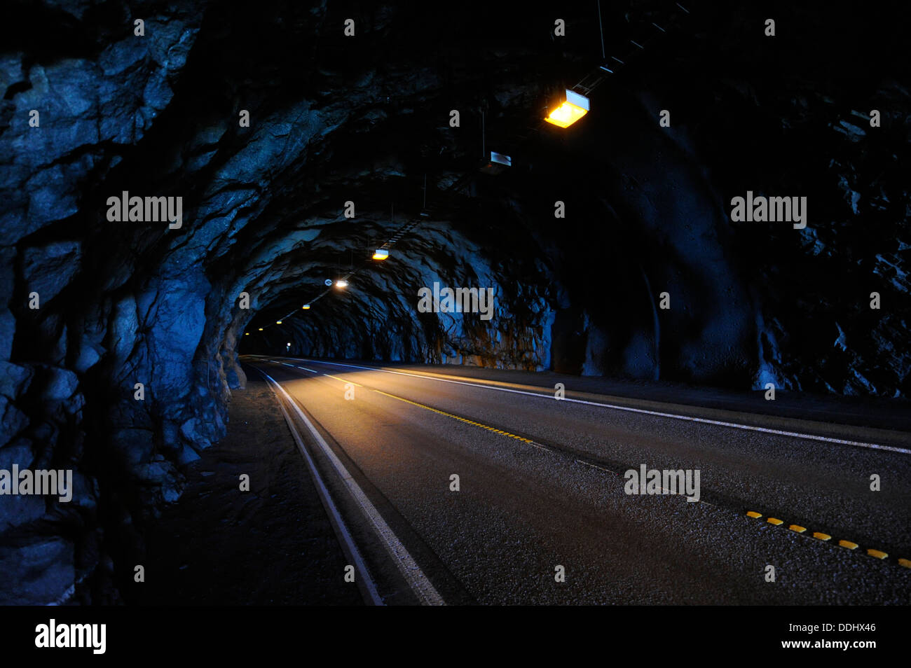 Sløverfjordtunnelen Sløverfjord ou Tunnel Banque D'Images