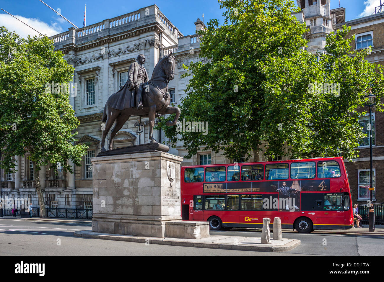 Statue de Earl Haig, Whitehall, Londres Banque D'Images