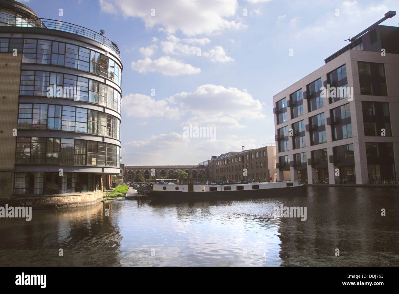 Bassin Battlebridge Regent's Canal Kings Cross Londres Banque D'Images
