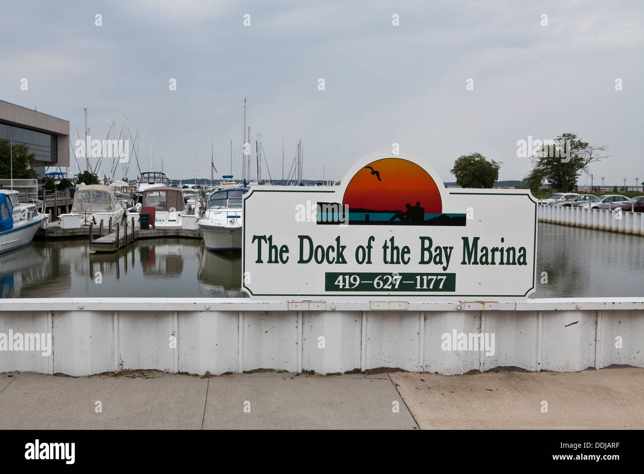 Le quai de la baie Marina est représenté à Sandusky, Ohio Banque D'Images