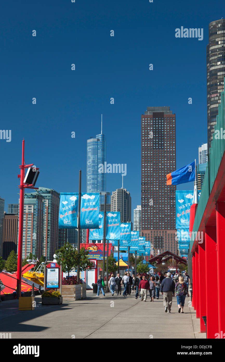 PROMENADE SUD de Navy Pier, Chicago Illinois USA Banque D'Images