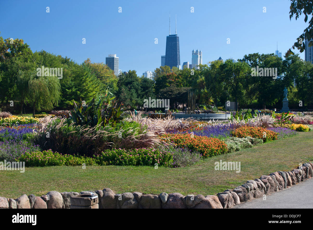 Jardins à LINCOLN PARK DISTRICT CHICAGO ILLINOIS USA Banque D'Images