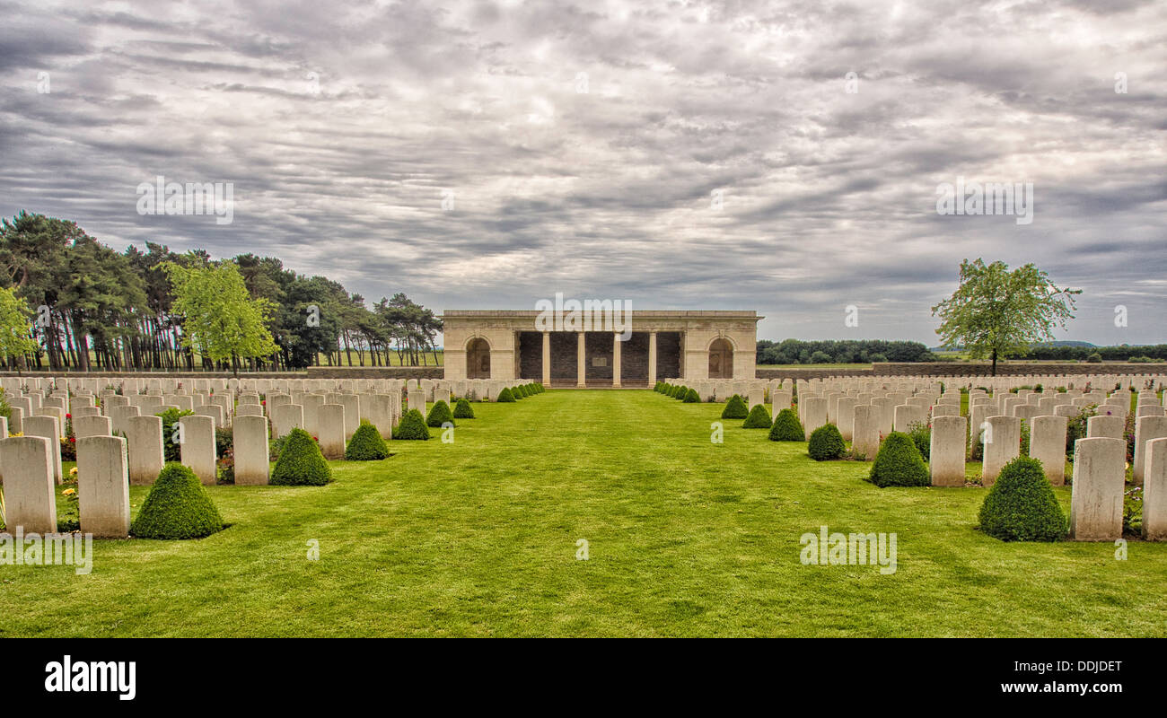 Le cimetière de guerre de la crête de Vimy La crête de Vimy, France, Banque D'Images