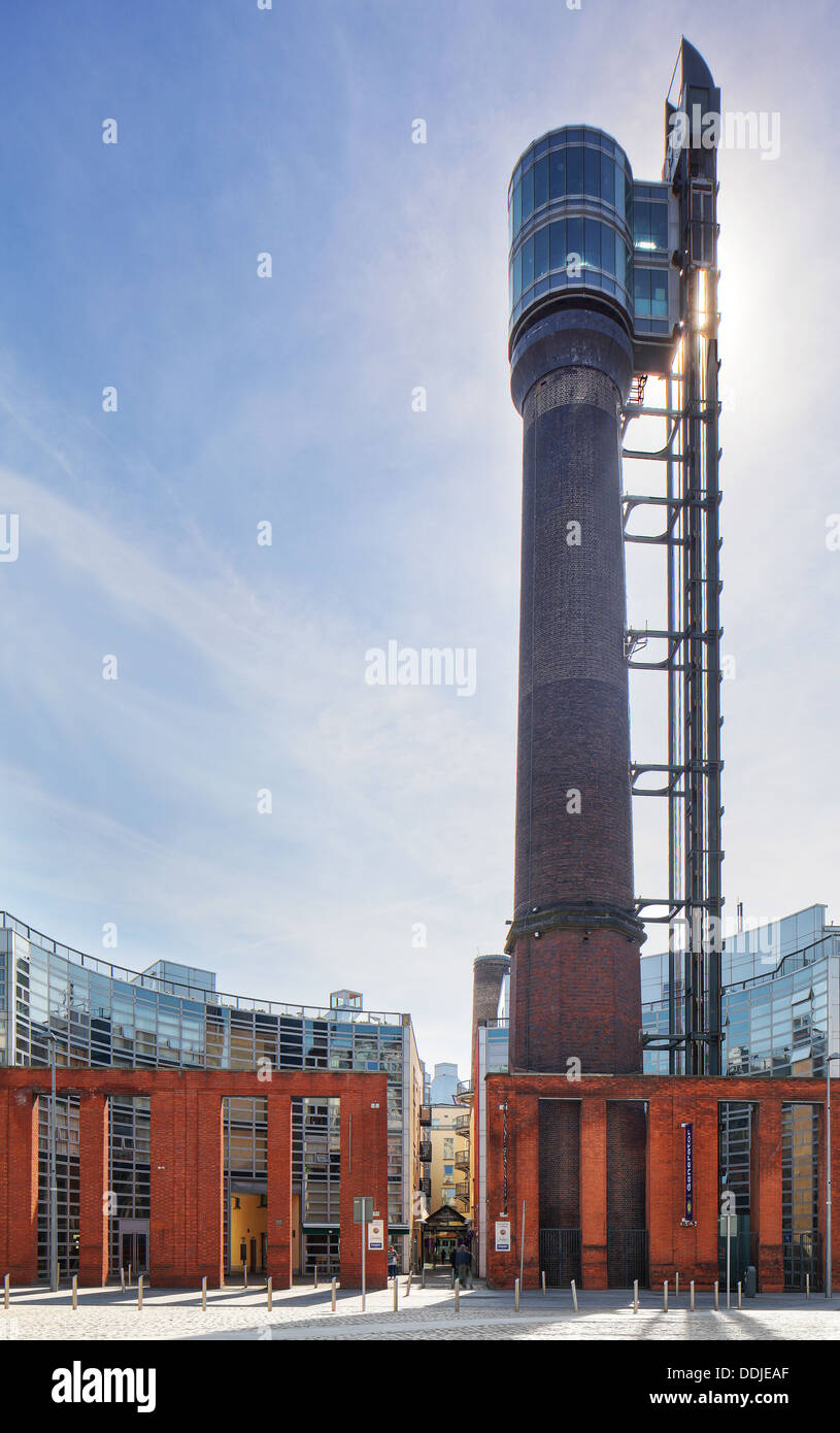 Smithfield Chimney et plate-forme d'observation, Dublin, Irelan Banque D'Images