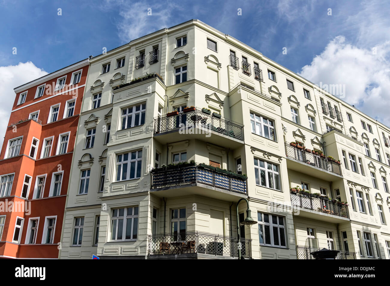 De nouveaux immeubles à appartements de Prenzlauer Berg, Berlin, Allemagne Banque D'Images