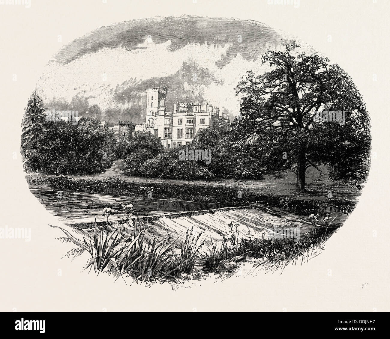 ILAM HALL, Royaume-Uni. La succession a été administré à partir de la 16e siècle, depuis plus de 250 ans, par la famille de Port Banque D'Images