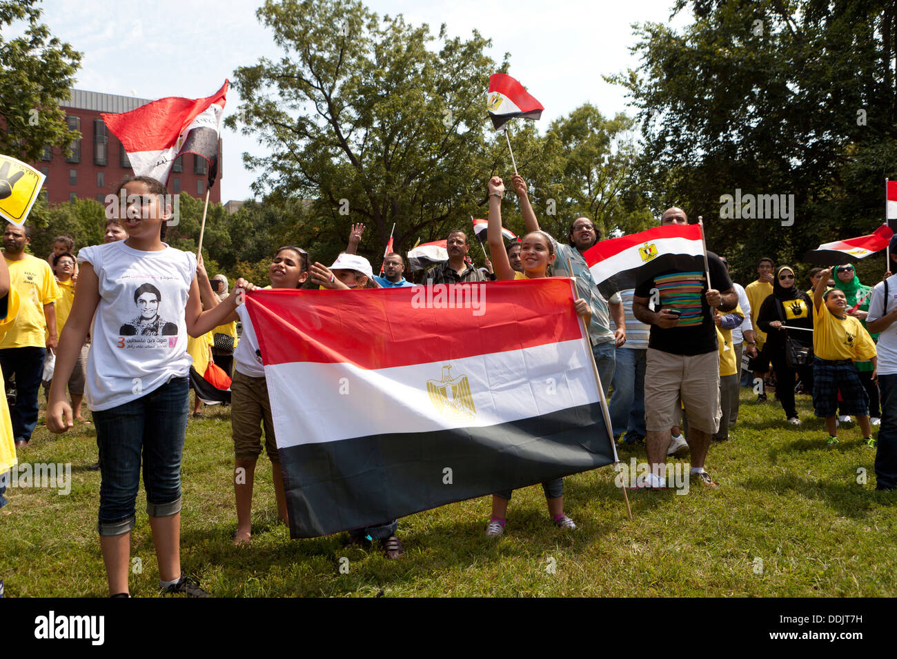 Pro Morsi égyptiens rally Washington, DC Banque D'Images