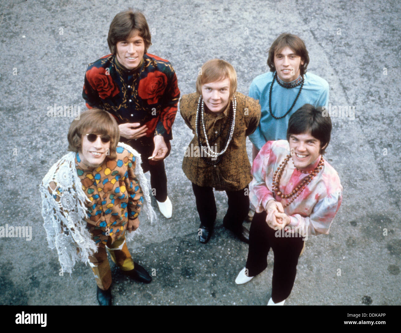 BEE GEES groupe pop en 1967. À partir de l : Robin Gibb, Barry Gibb, Colin Petersen, Maurice Gibb, Vince Melouney. Photo : Tony Gale Banque D'Images