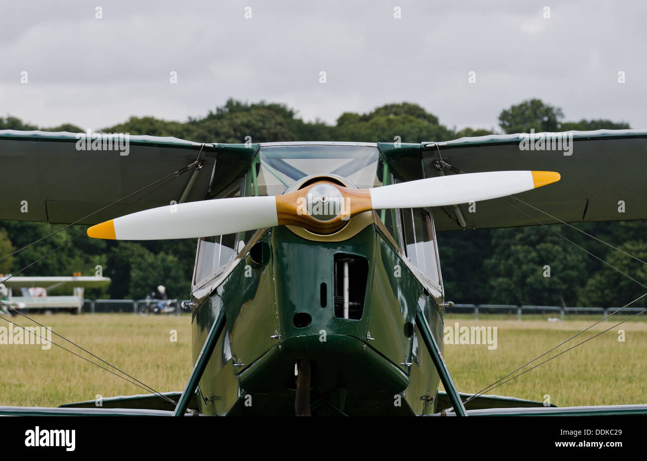 Le De Havilland moth club 28e Rallye international un gros plan d'une hélice Banque D'Images