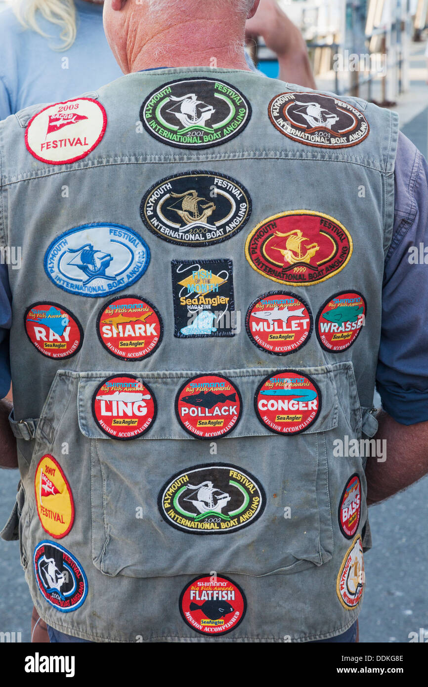 L'Angleterre, Cornwall, Looe, Fisherman's jacket Patches Banque D'Images