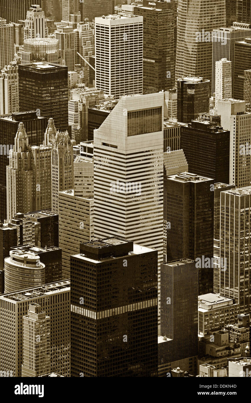 Photographie aérienne Citigroup Center, 601 Lexington Avenue, Manhattan, New York City Banque D'Images