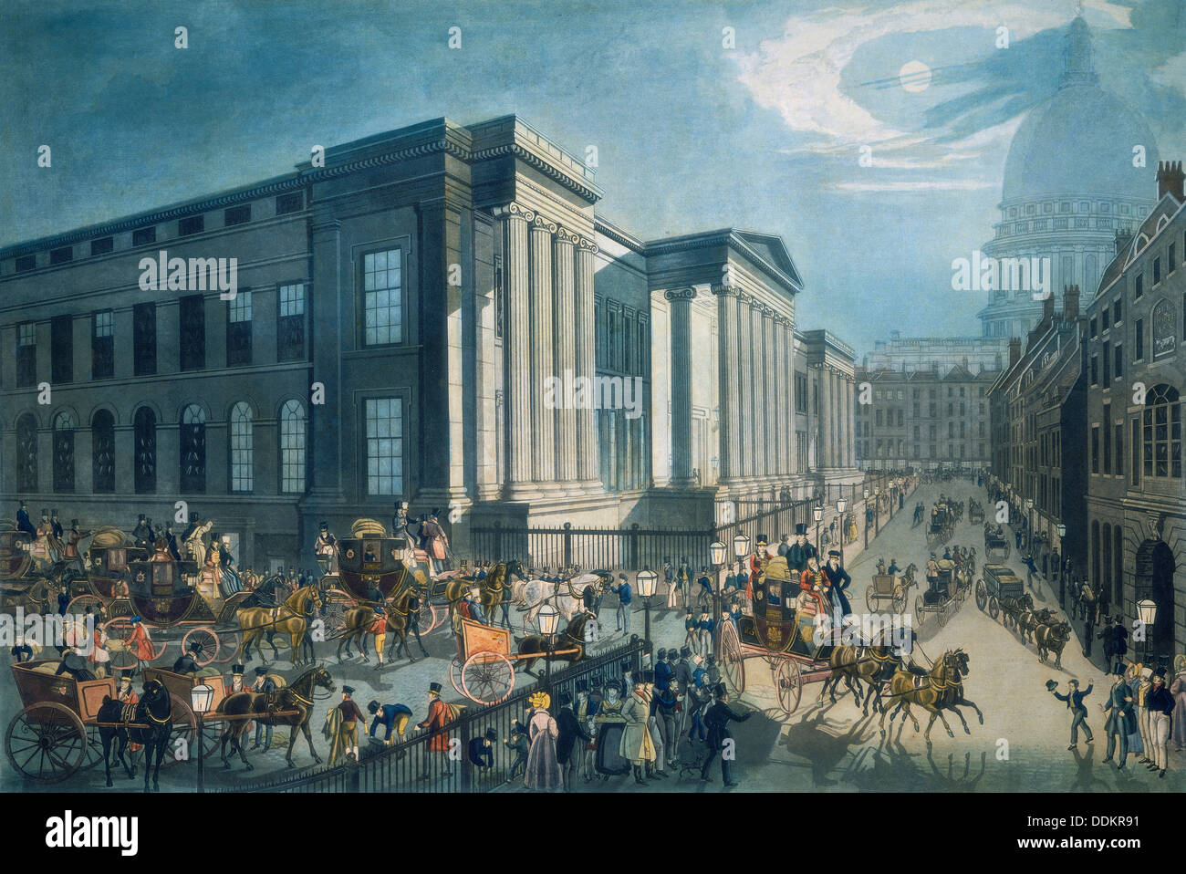 La Poste Royale à partir de la General Post Office, St Martin's le Grand, Londres, 19e siècle. Artiste : R Reeves Banque D'Images