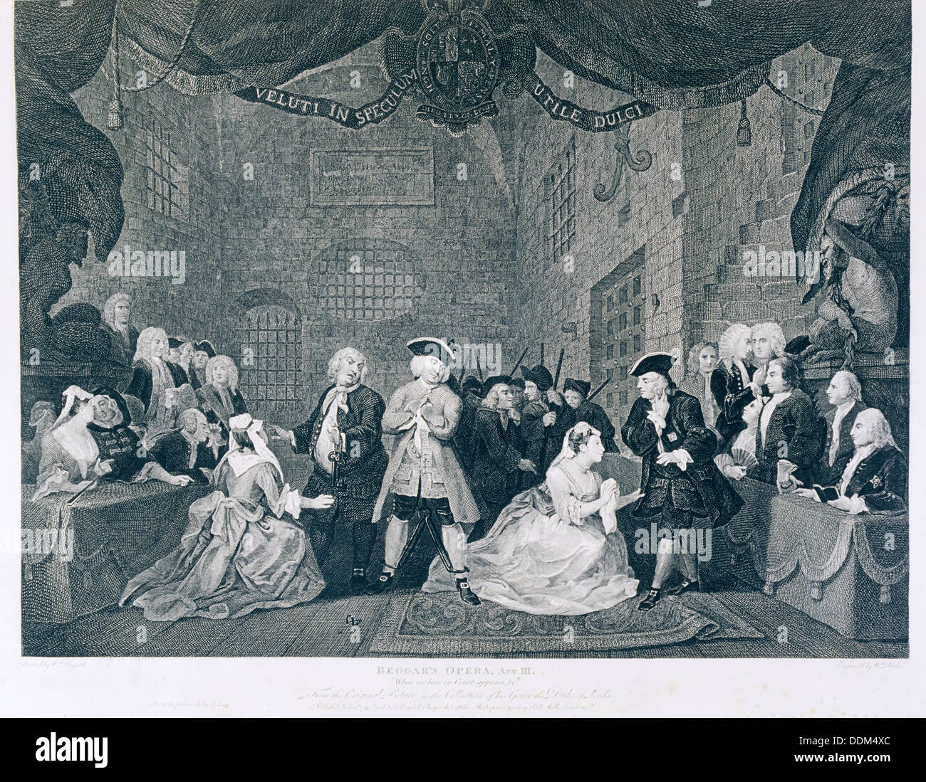 'The Beggar's Opera Act III', 18e siècle. Artiste : Blake Banque D'Images