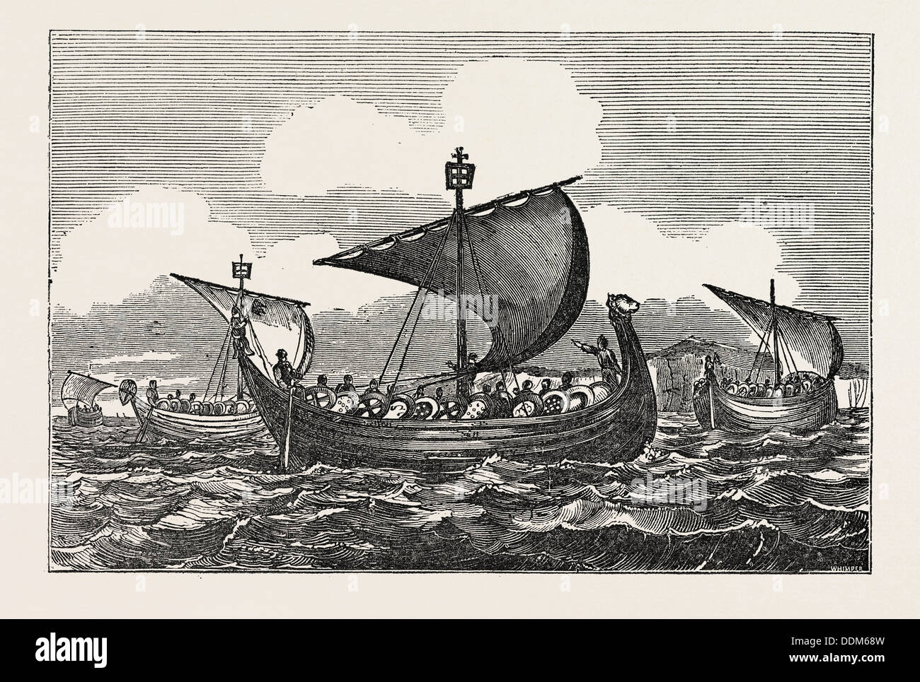 Les navires de Guillaume le Conquérant 1066 Banque D'Images